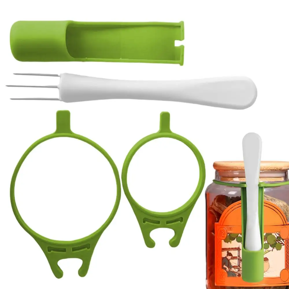 Pickle Jar Fork Multifunction Pickle Picker Long Handle Olive Fork Grabbing Tool Food Grabber Pickle Accessories for Home