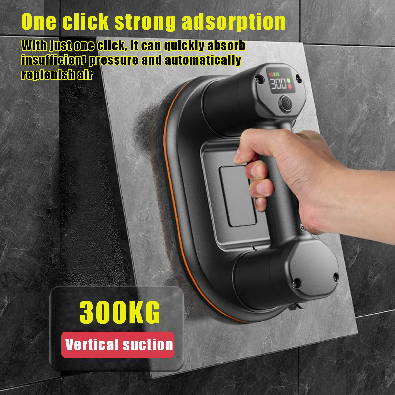300KG Load Heavy-Dumb Smart Display wide Electric Vacuum Suction Cup Glass Tile life fter mAh Vacuum Suckers faculting Tool