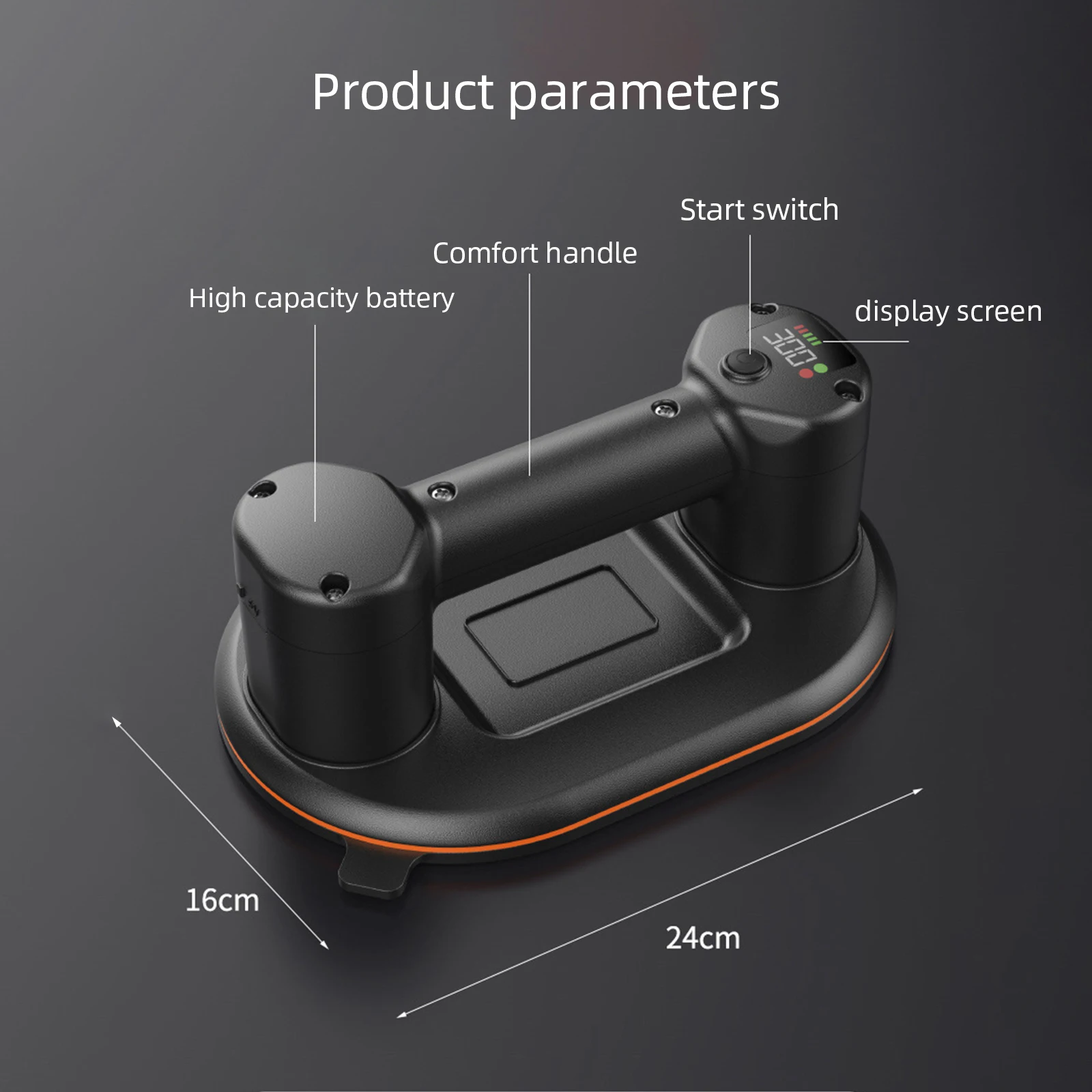 300KG Load Heavy-Dumb Smart Display wide Electric Vacuum Suction Cup Glass Tile life fter mAh Vacuum Suckers faculting Tool