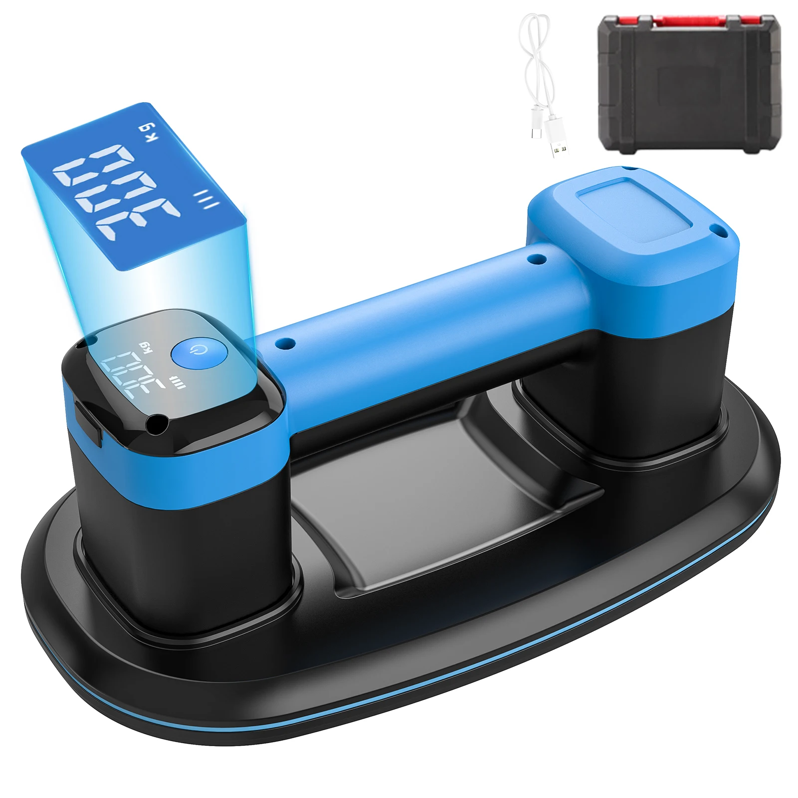 300KG Electric Vacuum Suction Cup 3600mAh Intelligent Display Ceramic Tile Glass Vacuum Suction Cup Lifting Tool