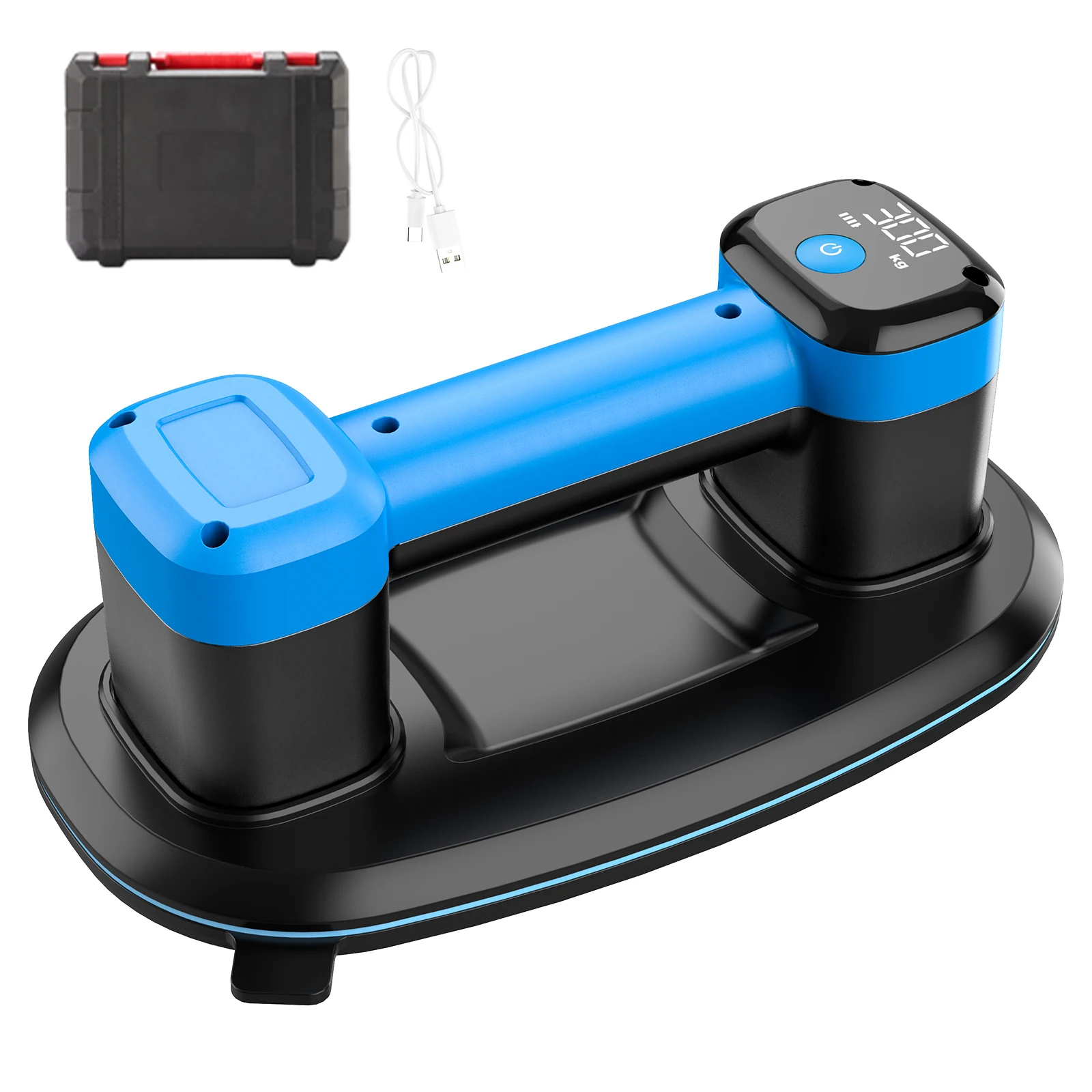 300KG Electric Vacuum Suction Cup 3600mAh Intelligent Display Ceramic Tile Glass Vacuum Suction Cup Lifting Tool