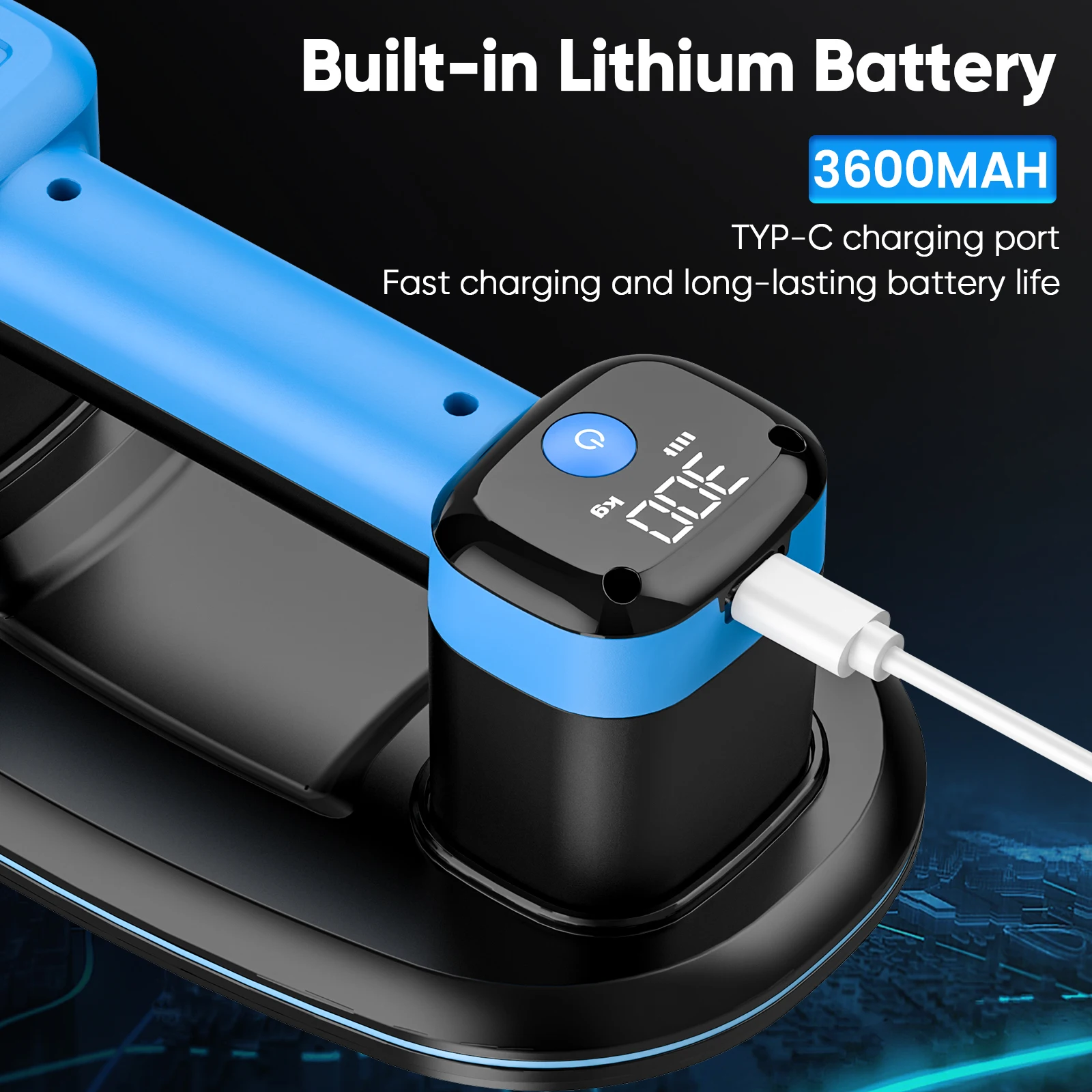 300KG Electric Vacuum Suction Cup 3600mAh Intelligent Display Ceramic Tile Glass Vacuum Suction Cup Lifting Tool