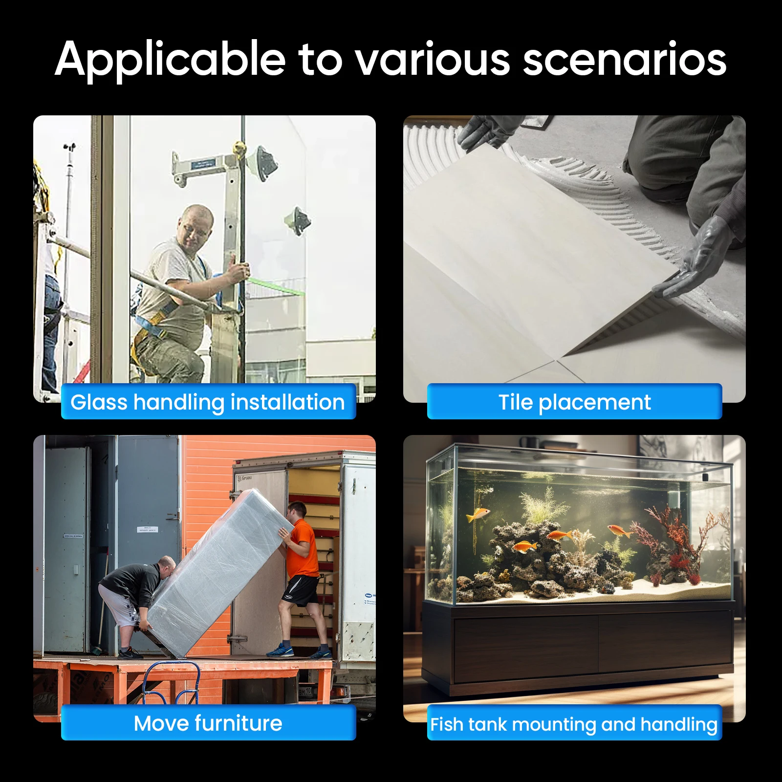 300KG Electric Vacuum Suction Cup 3600mAh Intelligent Display Ceramic Tile Glass Vacuum Suction Cup Lifting Tool